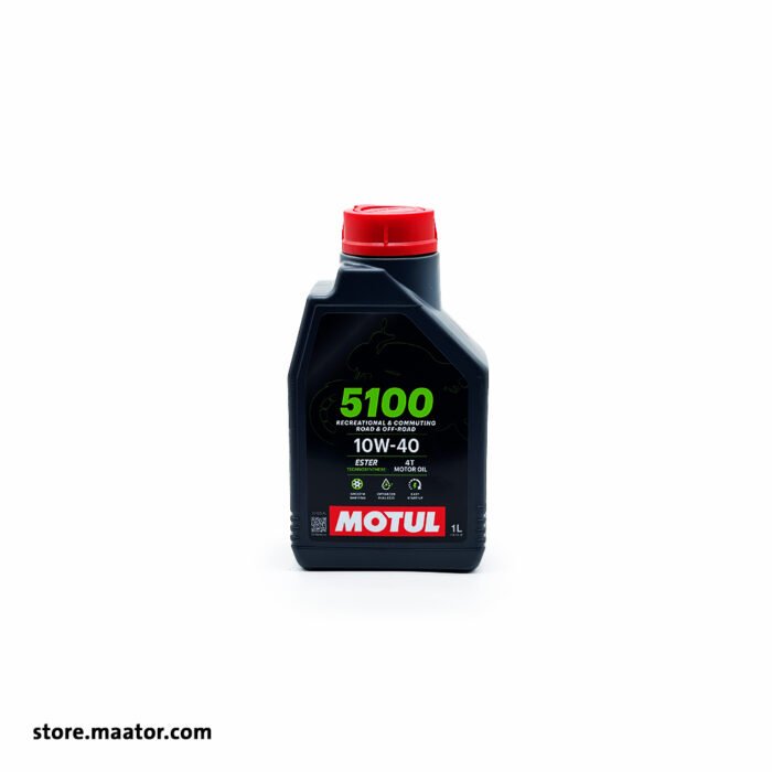 زيت موتوسيكل نصف تخليقي Motul 5100 10W40 4T