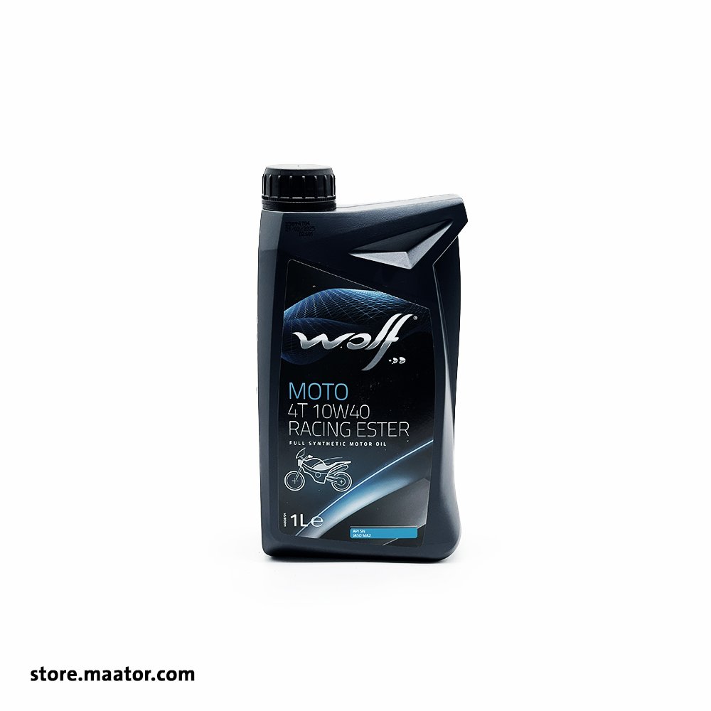 زيت موتوسيكل تخليقي Wolf Racing 10W40 Ester